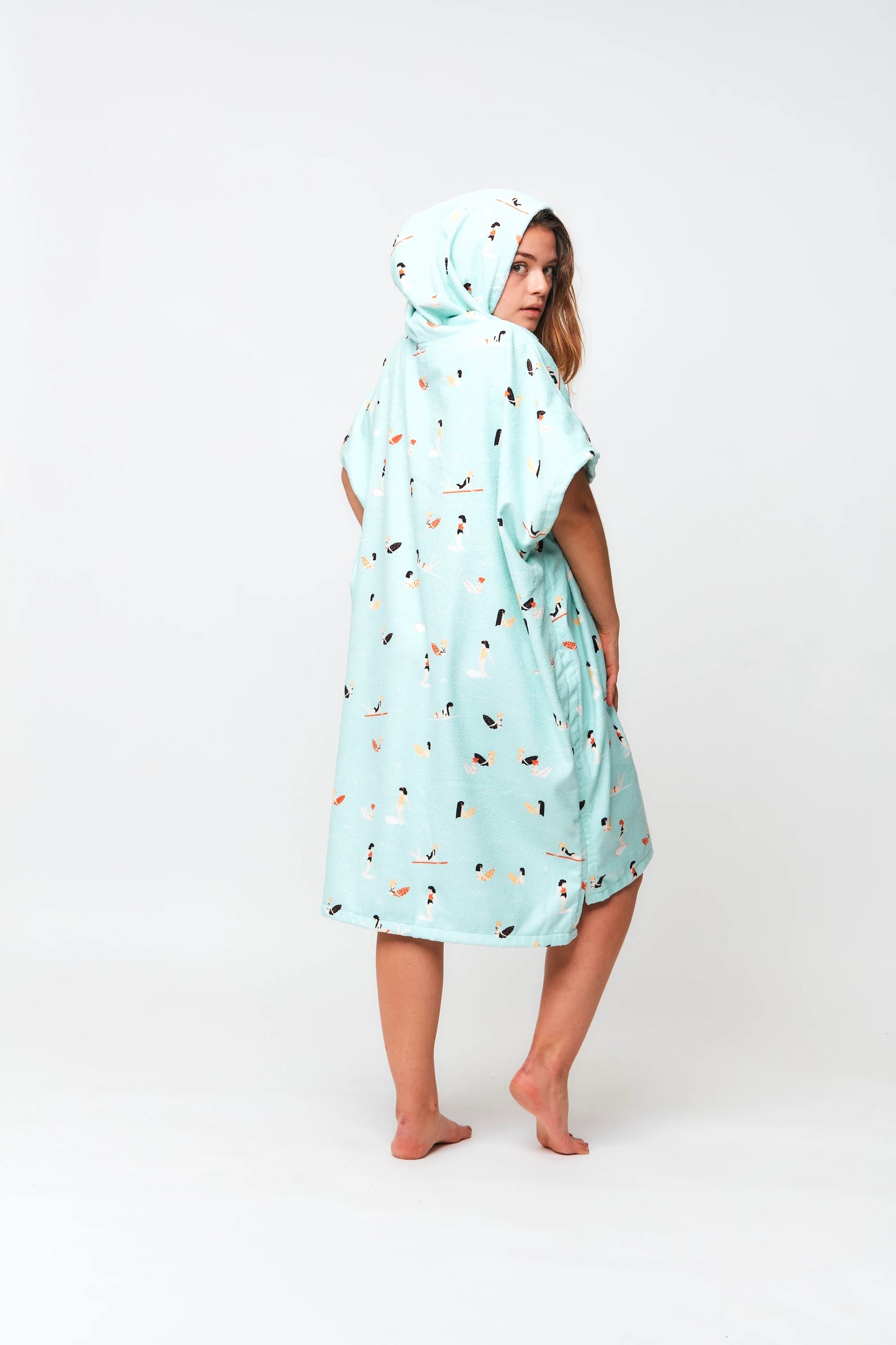 All Over Poncho Madrague - Light Blue