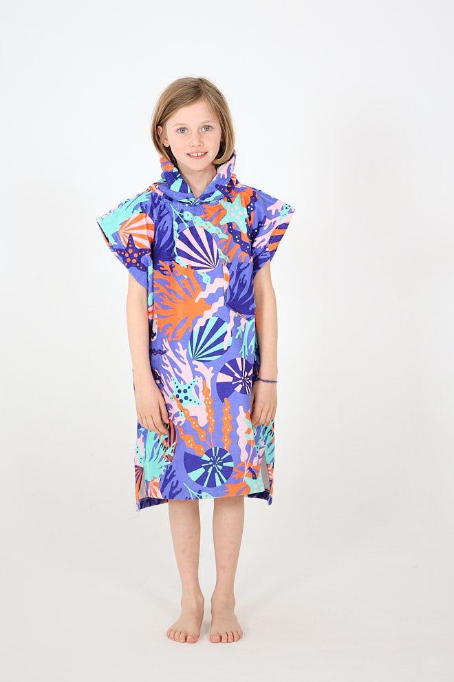 Toddler Poncho - Coral Reef