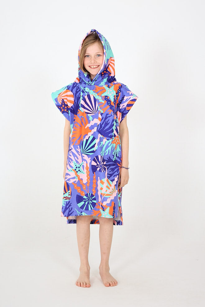 Toddler Poncho - Coral Reef