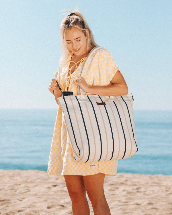 Vert Stripe Strandtasche