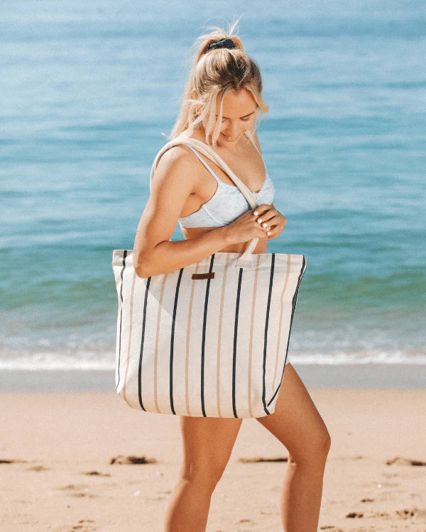 Vert Stripe Strandtasche