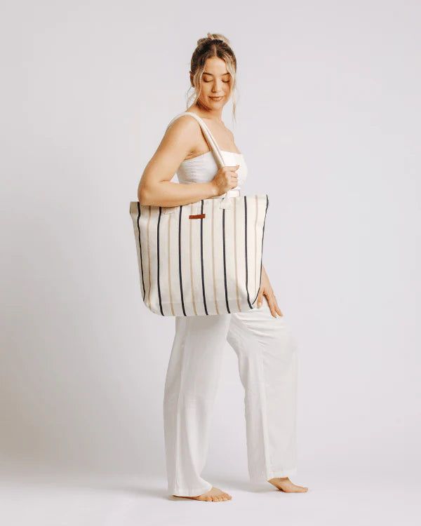 Vert Stripe Strandtasche