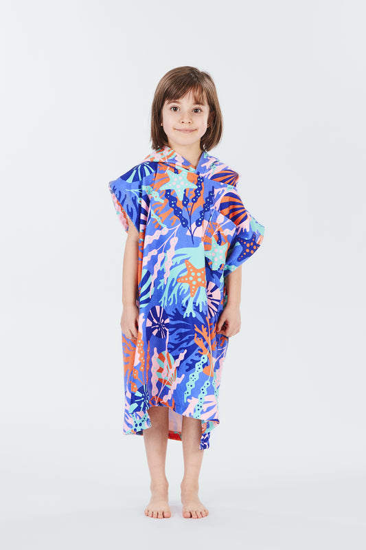 Kids Poncho - Coral Reef