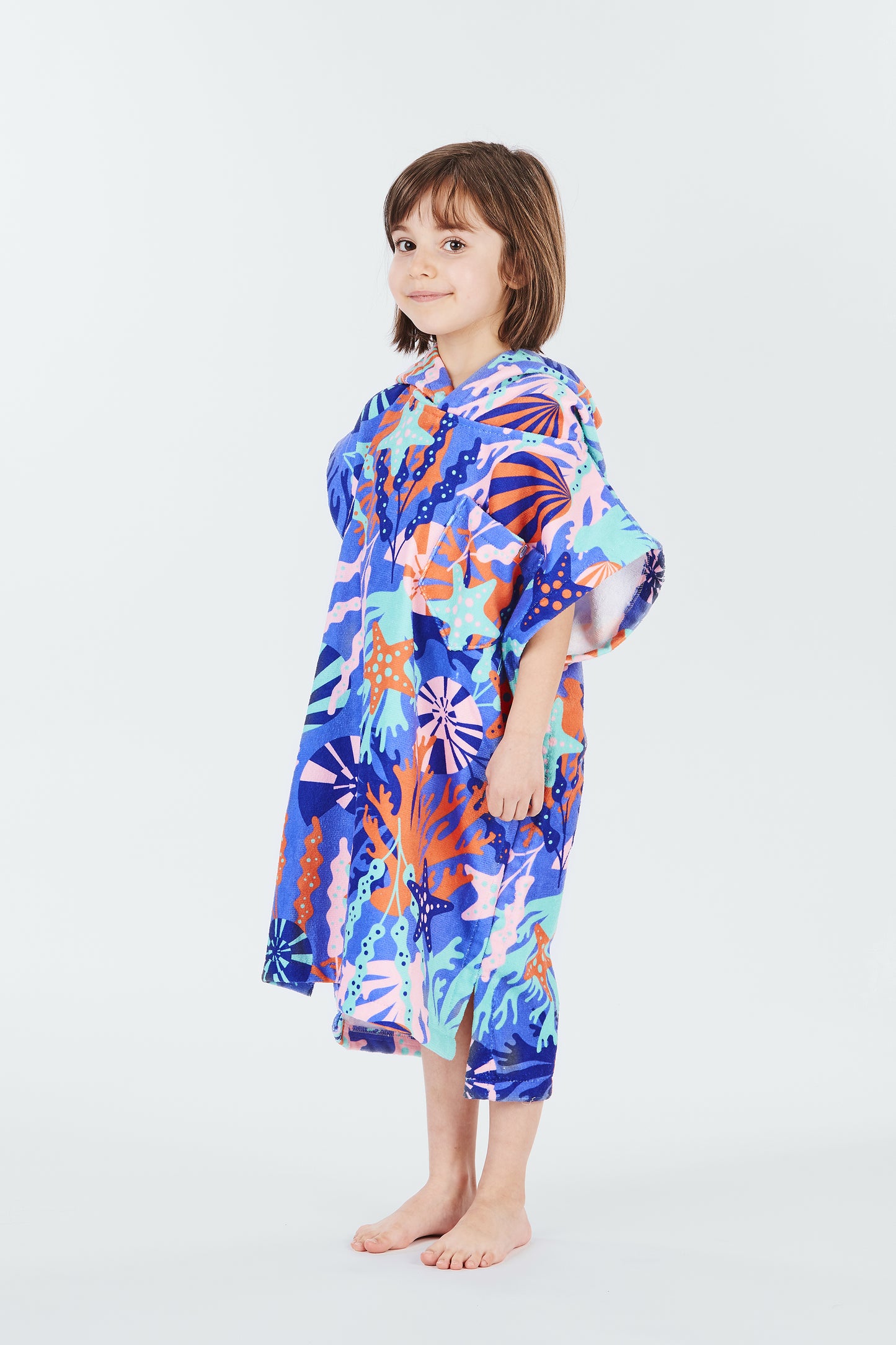 Kids Poncho - Coral Reef