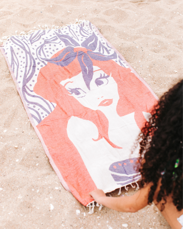 Ariel Little Mermaid Kids Beach Towel