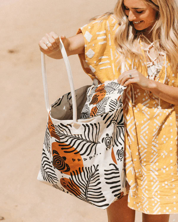 Retro Turtles Beach Tote