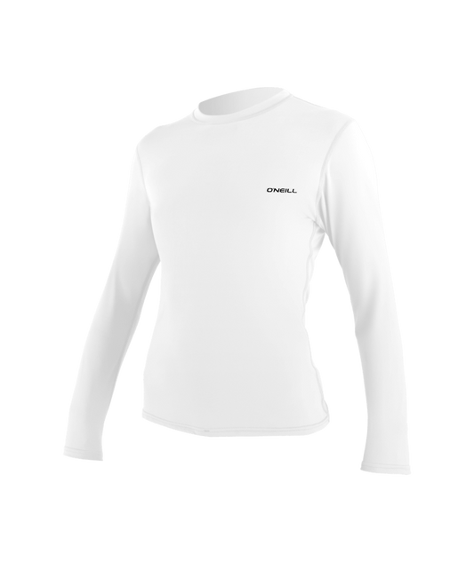 Wms Basic Skins L/S Sun Shirt- WHITE