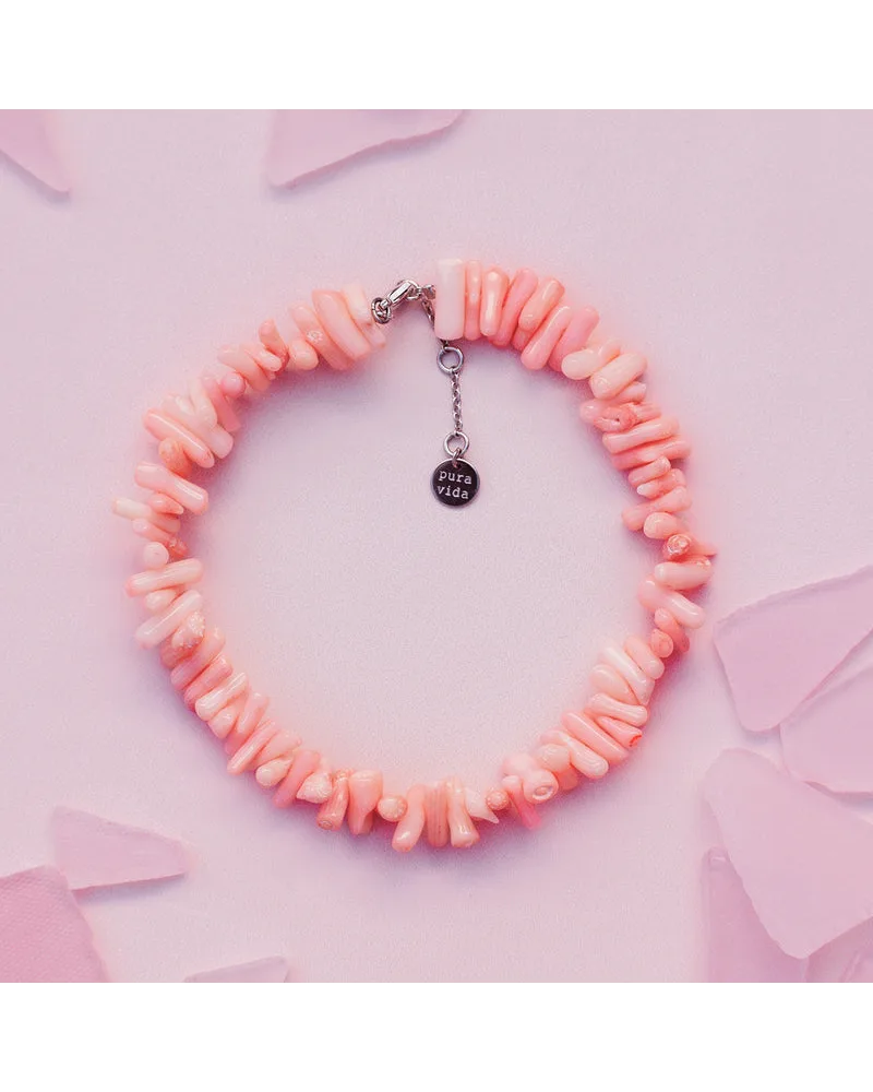 Pink Coral Chain Anklet