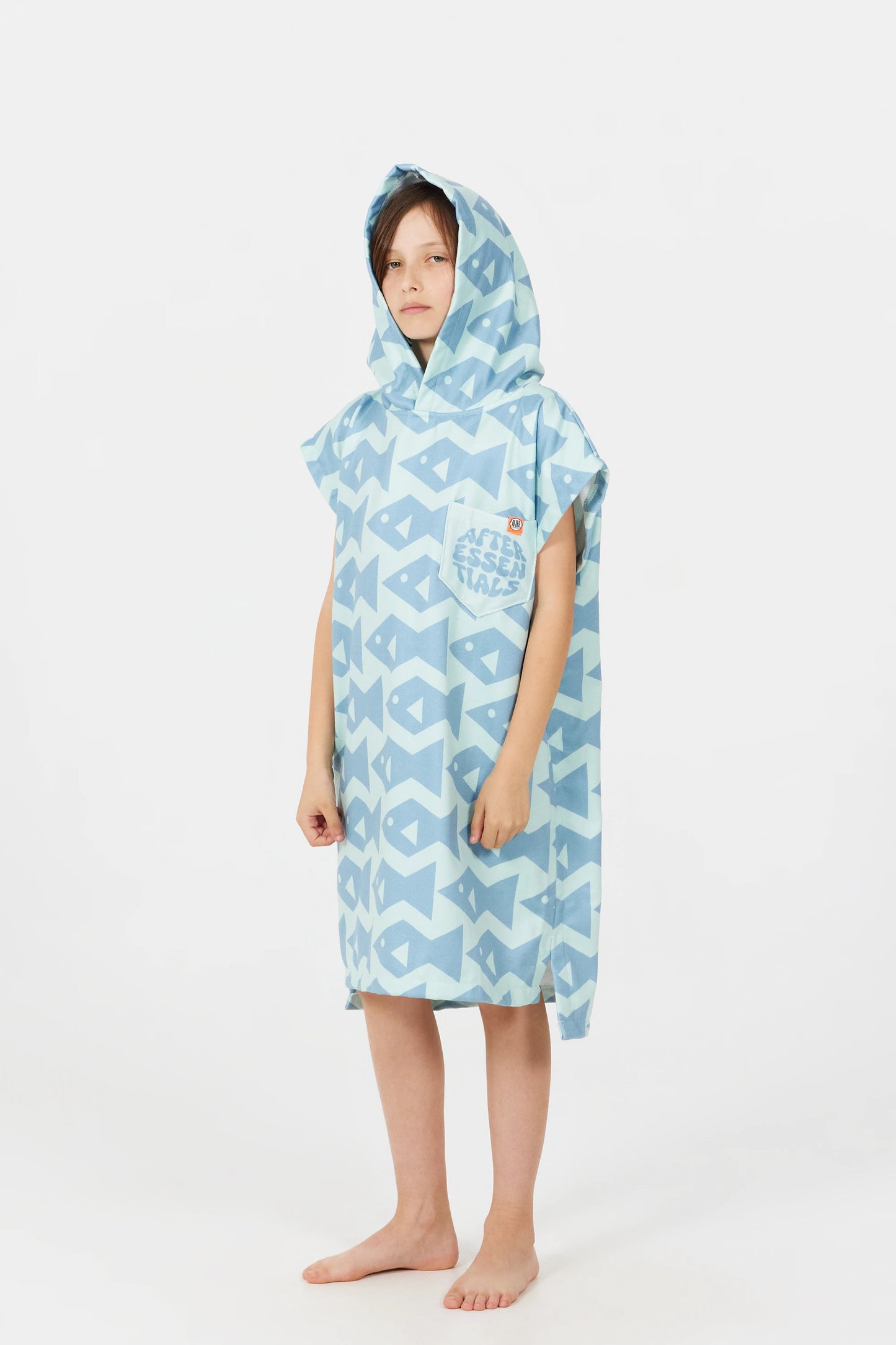 Kids Poncho - Square Fish