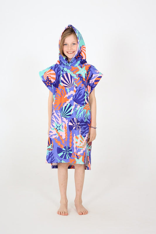 Toddler Poncho - Coral Reef