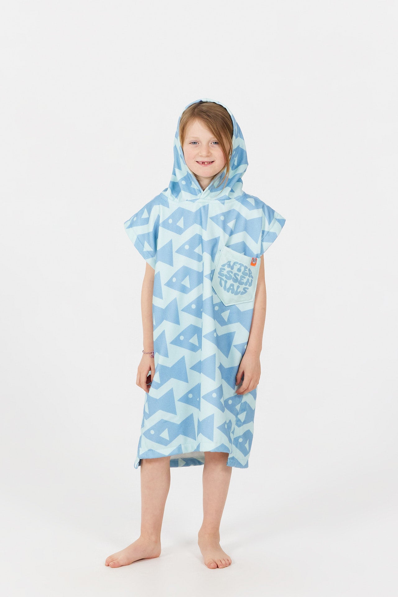 Toddler Poncho - Square Fish