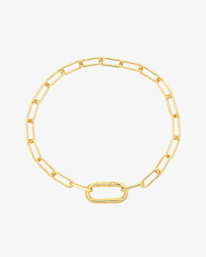 Harper Oval Charm Chain Bracelet - Gold
