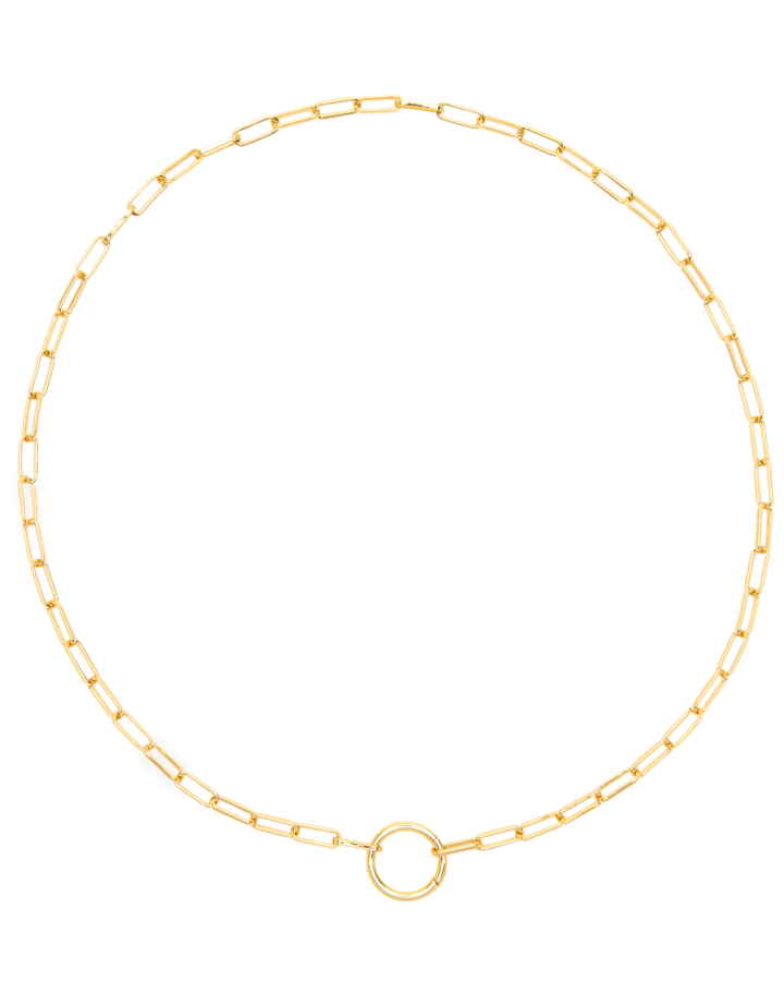Harper Round Charm Chain Choker - Gold