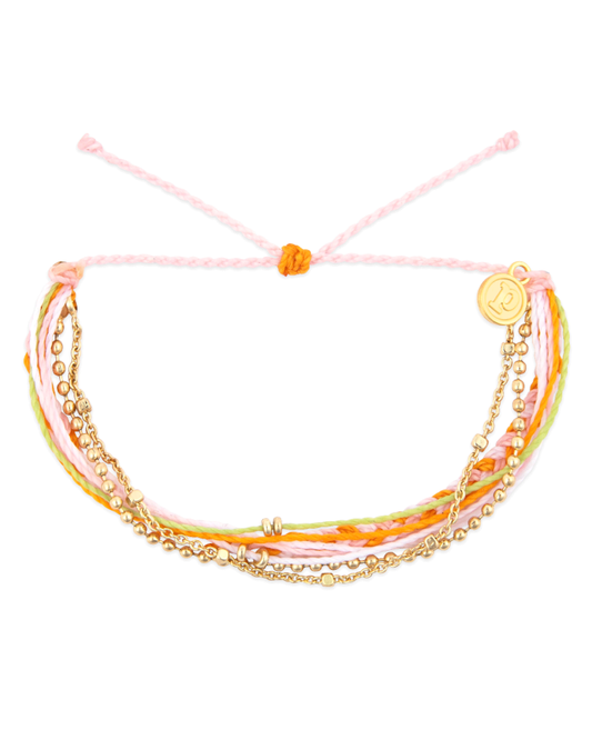 Laguna String And Chain Gold Bracelet - Meadow